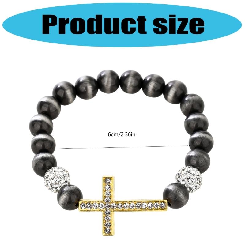 Comfortable Bracelet Expandable Religious Beaded Chain with Metallic Finish and Stylish Layering Potential for Adults