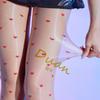 360Sexy Aurora Pantyhose for Women, Ultra-thin Heart-patterned Black Stockings, Tempting High-Waisted Shiny Tights