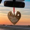 Heart Shaped Christmas Ornament 2D Acrylic Car Rear View Mirror Charm Love Is Like A Chef/Nurse/Teacher Hanging Decoration for Holiday Home Decor