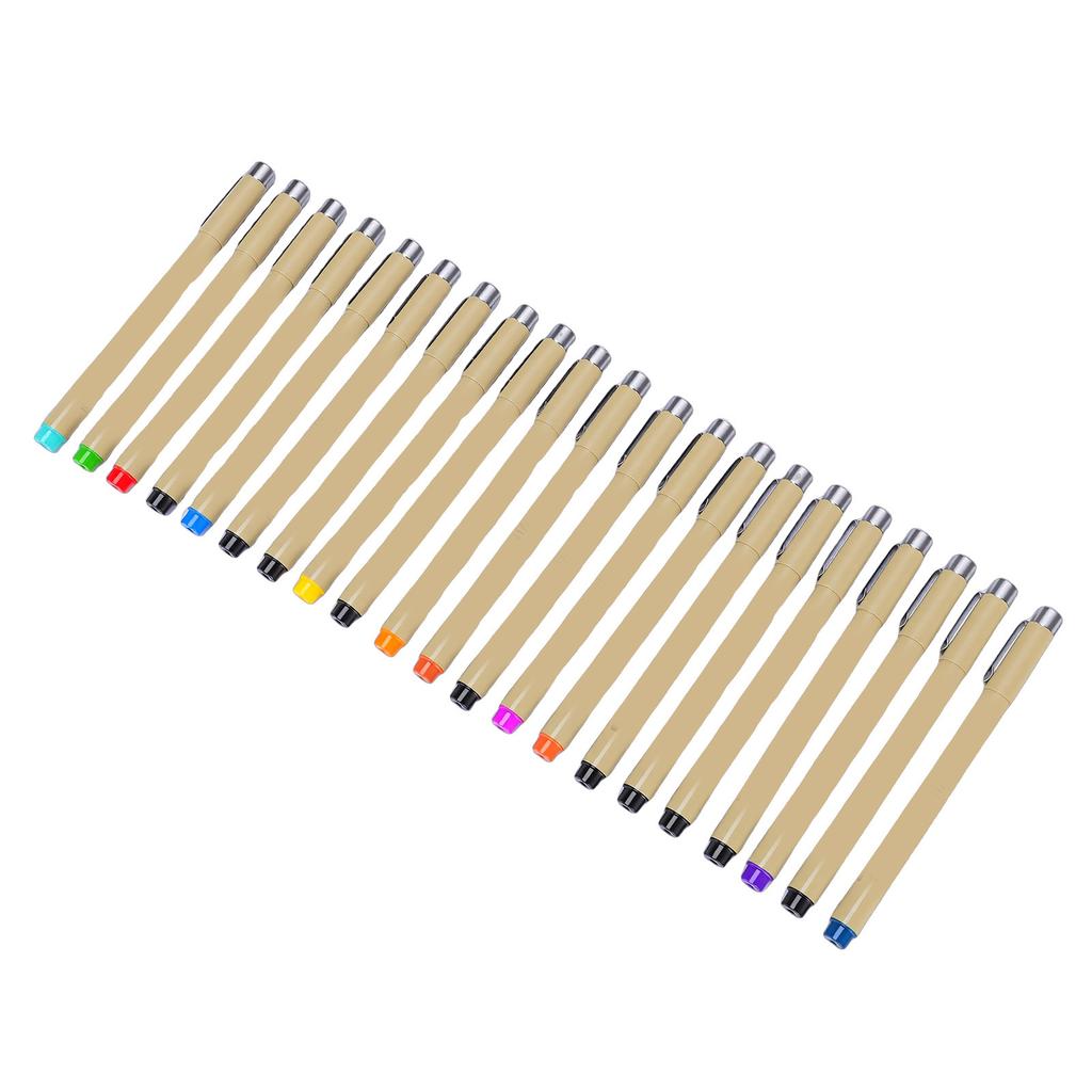 21 Pcs Micro Pen Set 10 Black 11 Colored Water Proof Fineliner Pen for Drawing Sketching Calligraphy Outlining