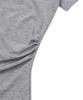 Mucent Yati Side Shirred V-Neck Short Sleeve T-Shirt (4 Colors)