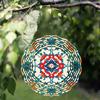 10 Zoll Böhmisches Windspiel mit Lebhaftem Floralem Geometrischem Design Langlebiges Metall Outdoor-Dekor Drehbarer Haken Perfekt für