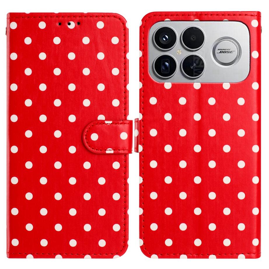 

For Xiaomi Redmi K90 Pro Max 5G Leather Case Polka Dot Pattern Wallet Stand Folio Phone Cover
