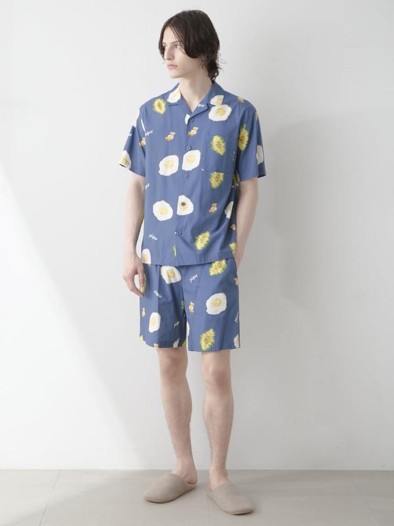 Gelato Pique HOMME Sunny Side Egg Print Hemd PHFT254929 NVY M Herren