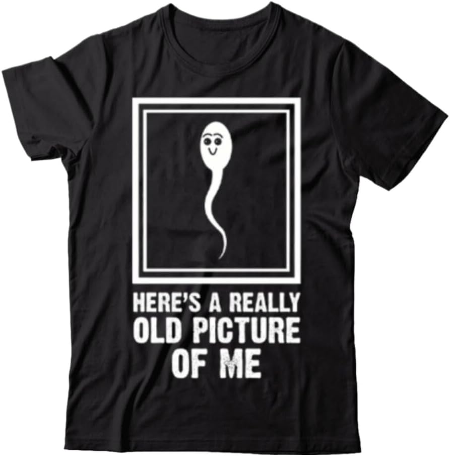 

Funny Sperm Meme T-Shirt Men s Cotton (S-XXXL) Black White Graphic Casual Wear S разноцветный