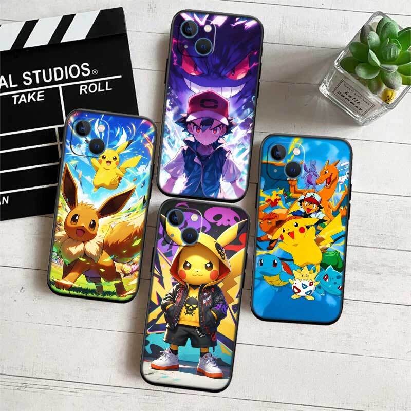 Cute Pokemon Phone Case for Samsung S20 S21 S21S S22 S23 S24 FE Ultra Plus Lite F06 F16 M06 M16 M56 A07 A17 A36 A37 A55 A57