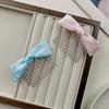 Polka Dot Satin Bow Hair Combs Non Slip Metal Teeth Adorable Hair Styling Accessories for Girls Daily Wear Prom Birthday Gifts