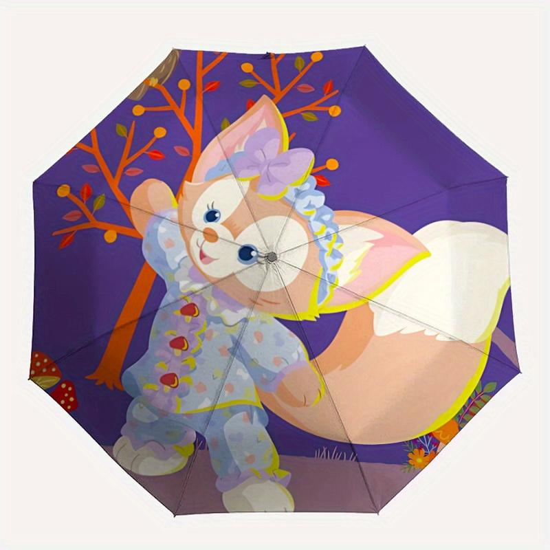 

1pc LinaBell Automatic Umbrella Durable Iron Frame & Plastic Handle, Sturdy Construction, Playful Design yy250821016