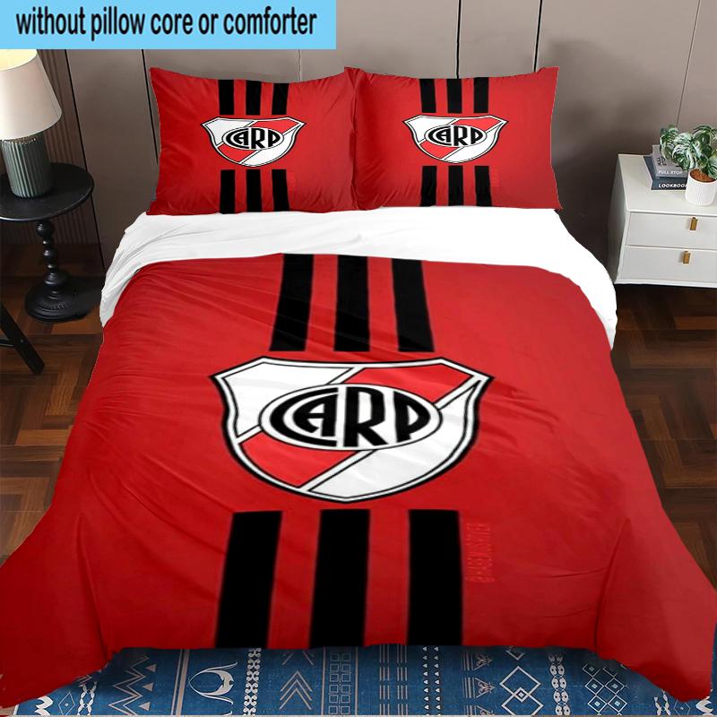 River Plate Emblem 3PCS Bedding Set 2D Printing (Includes 1 Duvet Cover + 2 Pillowcases Coreless), Bedroom decor,Fan gift