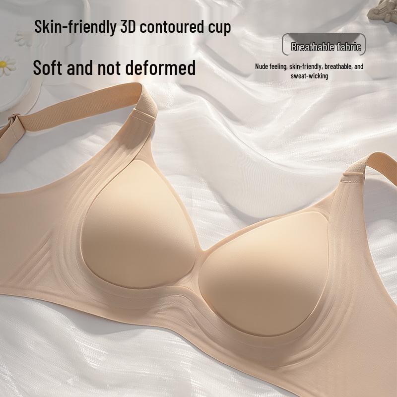 Breathable Push-Up W-Shaped Bra: Lifting Support for Smaller Busts, No Underwire, Summer Thin Style