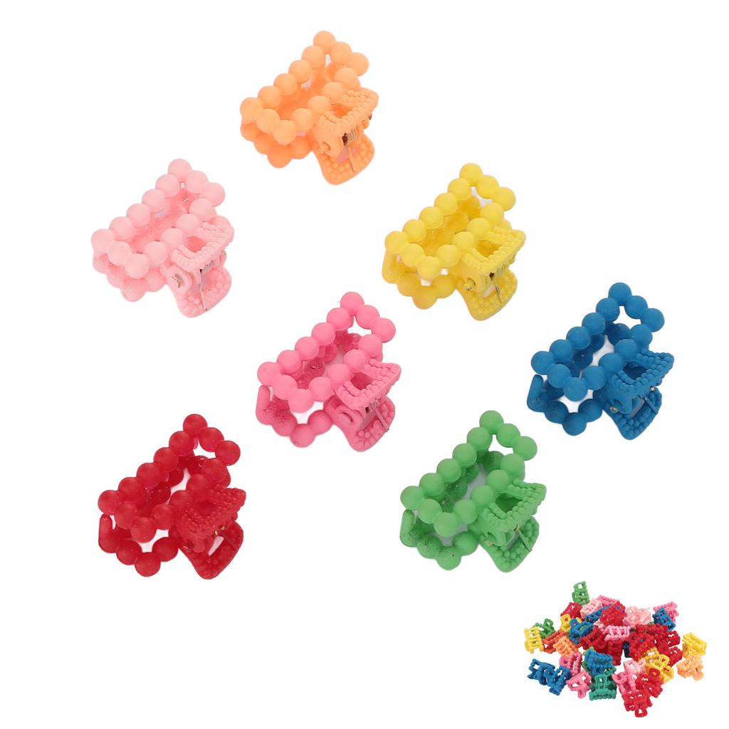 100pcs Cute Tiny Hair Claw Clip Hat Shaped Colorful Hair Accessories Small Hair Clip for Ponytail Fine Hair
