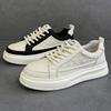 Cross-Border Little White Shoes Men'S Autumn New Breathable Men'S Versatile Trendy Shoes Leather Thick-Soled Light Heightening Board Shoes Men
