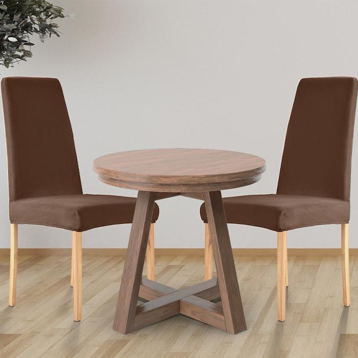 Cover For Chair Narrow Backrest Velvet Plush Thick Brown