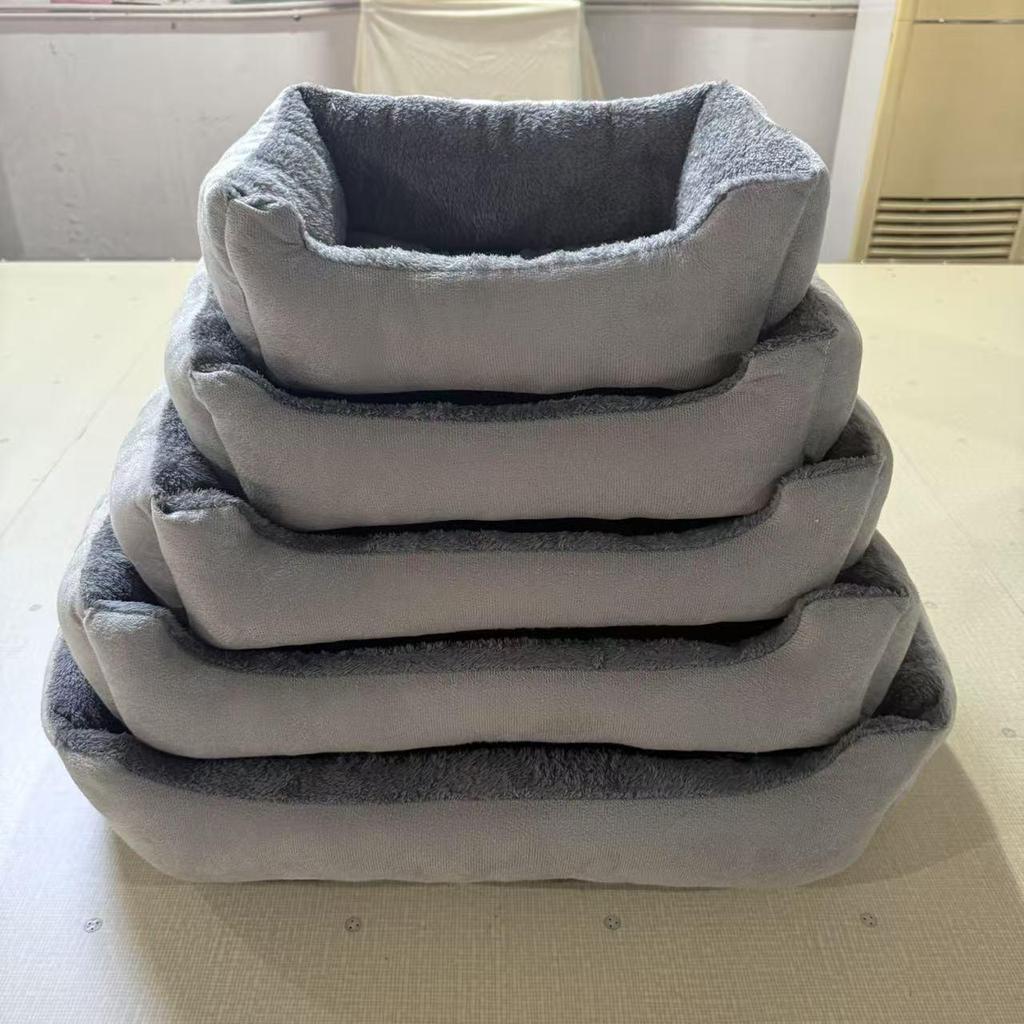 Cozy Winter Square Pet Bed for Small & Medium Dogs - Thickened Mat for Teddy & Corgi