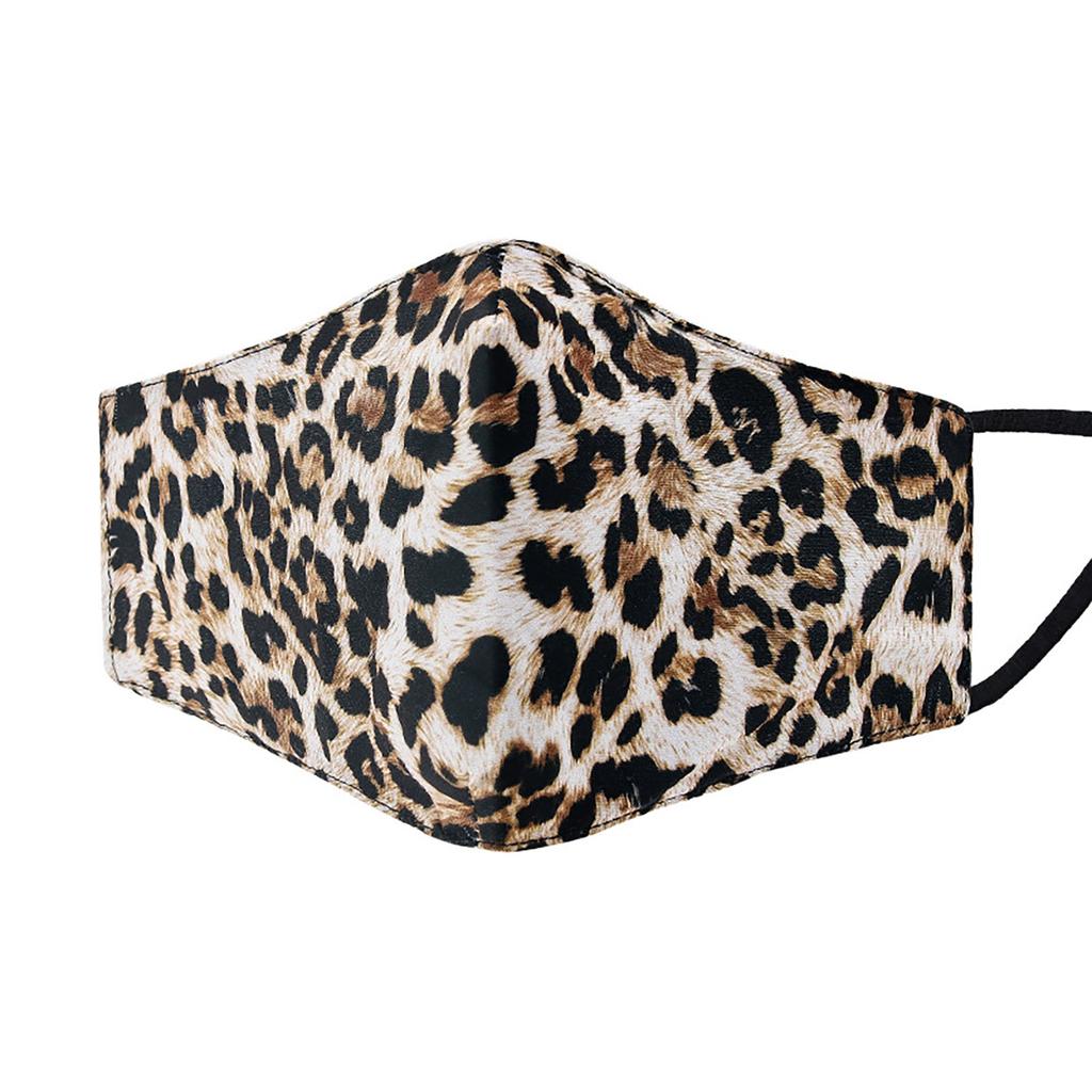 Leopard Stoffmaske Sommer Sonnenschutz Druck Dreilagig Waschbar