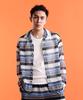 Schott NYC Patterned Mesh LS Shirt, Men's, Size M, 122, Navy Striped, 782-3120002