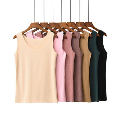 Women's Autumn/Winter Round Neck Double-Sided Fleece Vest - Sleeveless German Velvet Slimming Warm Base Layer.