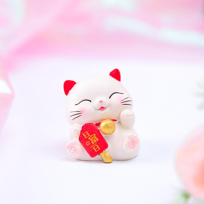 Festive Cat New Year Ornament - Creative Living Room Decoration & Entrance Craft Gift