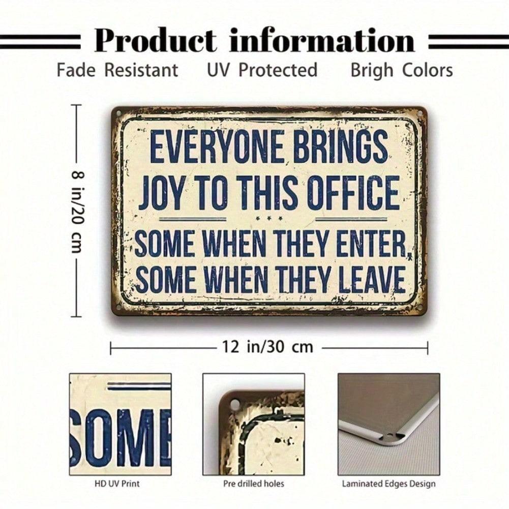 

Vintage Office Humor Metal Sign Rustic Wall Art Sarcastic Quote Gift for Coworkers 20x30 разноцветный