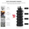 Foldable Silicone Water Bottle Collapsible Drink Bottle for Travel Gym Camping Hiking Lightweight Athletic Bottle with Carabiner