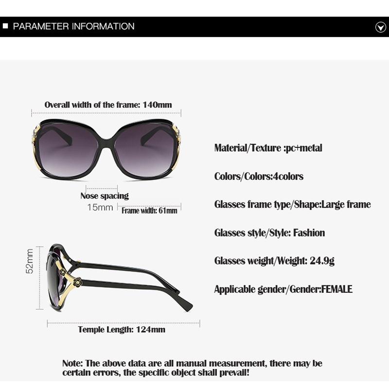 Women Sunglasses Fashion Retro Large Frame Camellia Sunglasses Big Round Frame Sun Glasses Ladies Anti-UV Outdoor Sunglasses