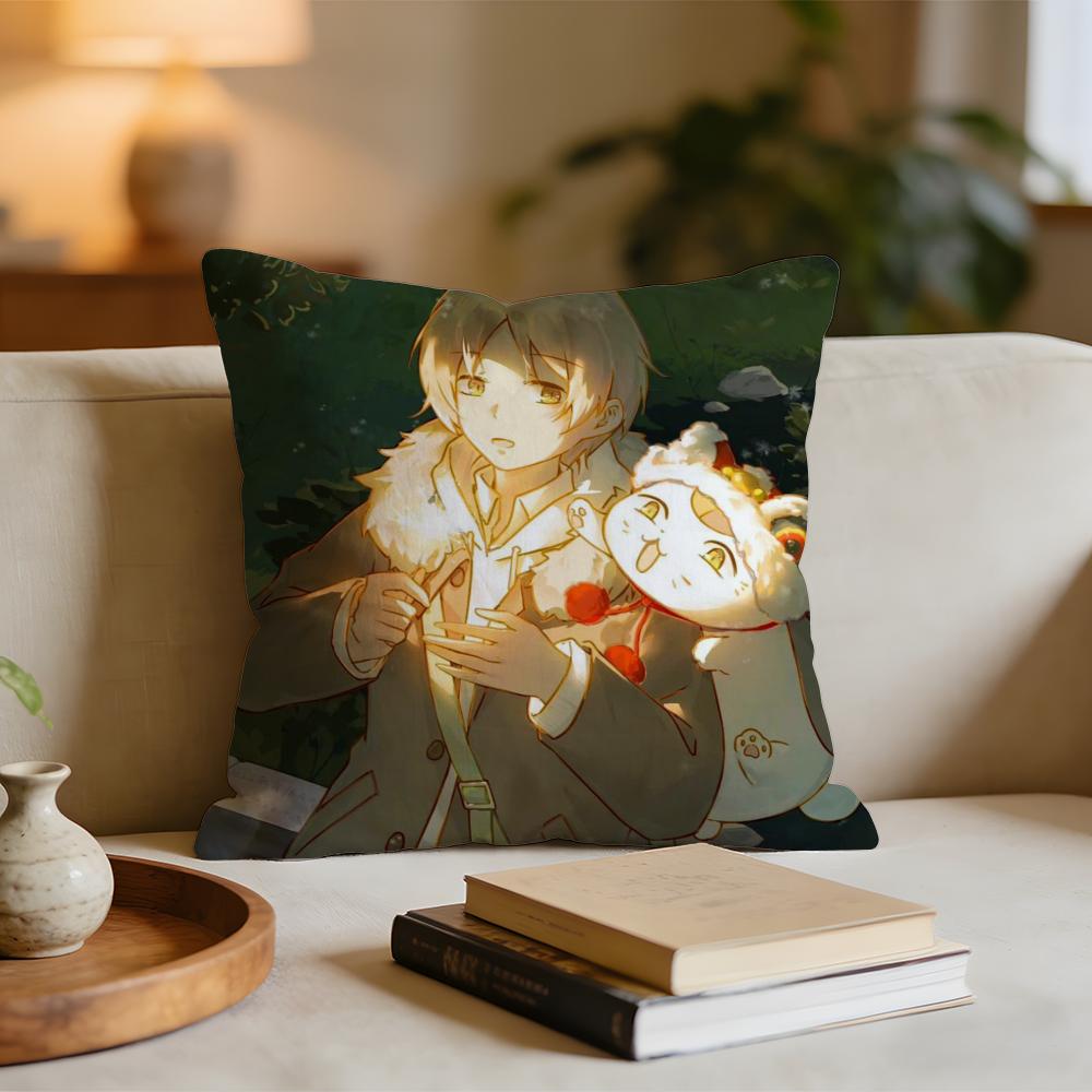 

NNatSUmes Book of Friends Anime Cushion Cover Short plush pillowcase for bed sofa carwashable 30x30cm