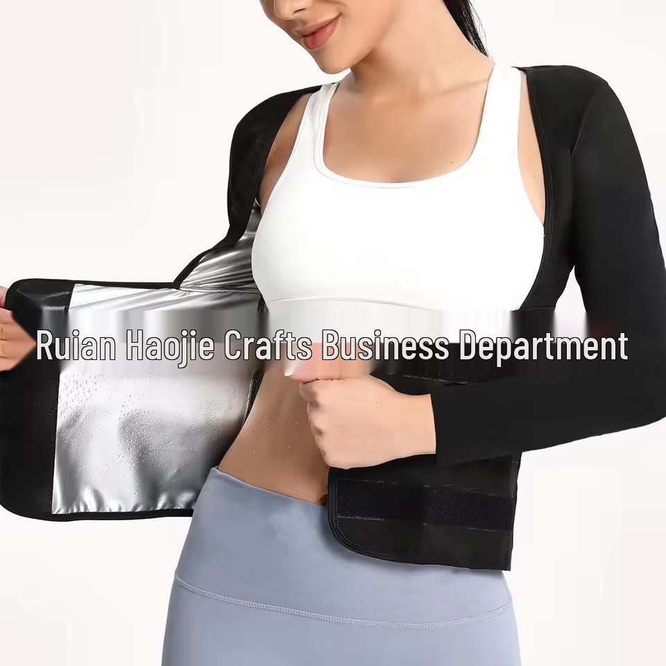 Women's Cross-Border Velcro Body Shaping Yoga Fitness Top - Short Sleeve Sweat-Enhancing Waist Cincher