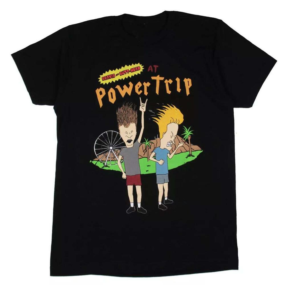 

Beavis And Butthead Power Trip Rock Festival Tee Unisex Cotton Shirt MK680 Unisex T-Shirt XL