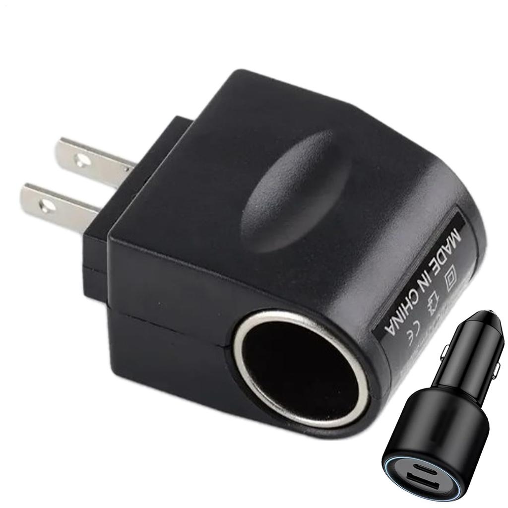Lighter Plug Adapter, Car Charger To Home Car Power Converter 220V To Cigarette