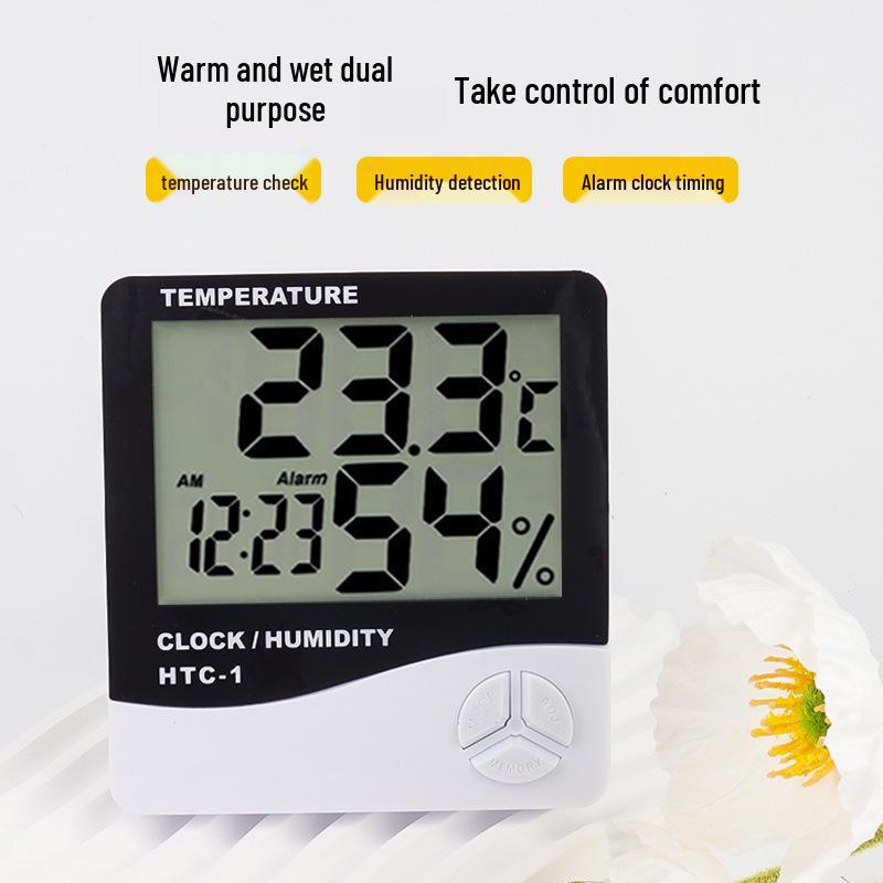 

HTC-1 Large Screen Digital Thermometer & Hygrometer with Temperature Control 10%-99% RH