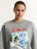 European Vintage Printed Sweatshirt - Autumn/Winter Casual Loose Fit, Round Neck.