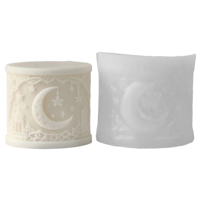 Flexible Moon Candle Silicone Casting Mold For Chocolate Molding Easy Demolding Heat Resistant Reusable Crafting Supplies