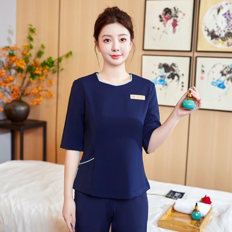 Teloroman Women's Elegant Summer Work Uniform Set