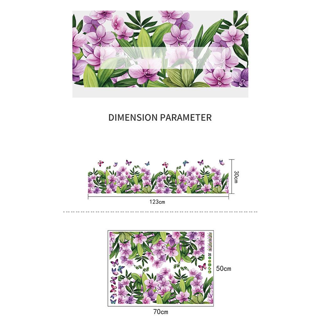 Inkjet Wandaufkleber Pflanze Blume Wandaufkleber Home Hintergrund Wandmalerei
