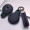 Silicone Car Key Fob Cover Case with Keychain for BMW Mini Cooper F54 F55 F56 F57 F60 3, Fits BMW Cooper F54 F55 F56 F57 F60 Sport Stripe Soft Skin