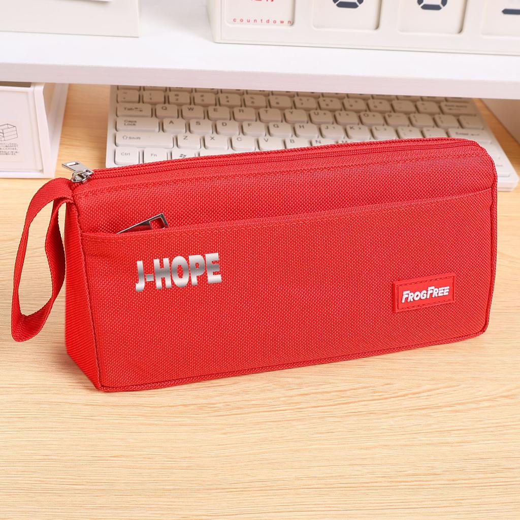 BTS Merchandise do Concerto ARIRANG Estojo de Lona para Lápis Grande Capacidade Bolsa de Papelaria Multifuncional Bolsa de Maquiagem Organizador de Viagem Zíper Material Escolar