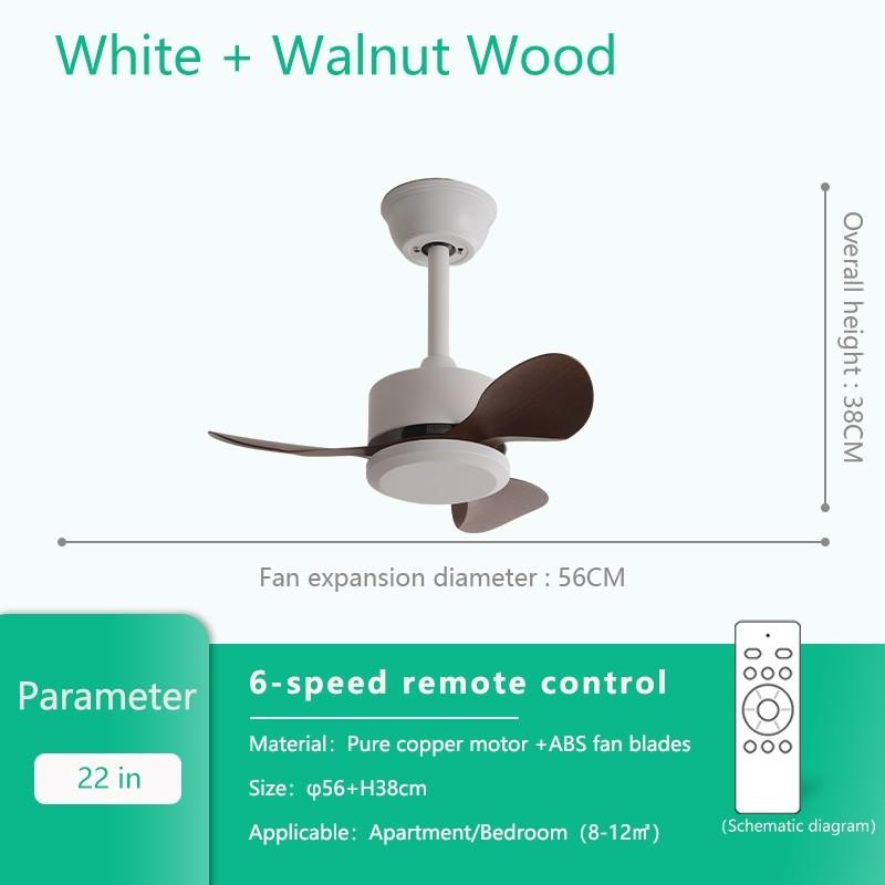 22" 3/5 Blades & LED Lighting Fan Silent DC Motor & Energy Saving Fan Household Electric Ceiling Fan with Hook