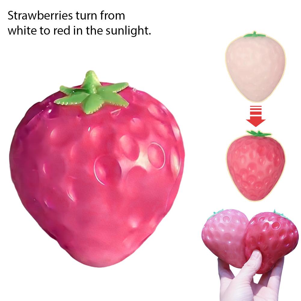 

Magic Color Change Strawberry Mango Squeesh Toy Slow Rebound Fruit Stress Relief Ball Kawaii Anti-Stress Sensory Fidget Toy