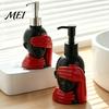 Black And Red Soap Bottle 200ml Dispensing Bottle, Smooth Foaming Artistic Design Large Capacity Dispenser for Bathroom Decor Hand