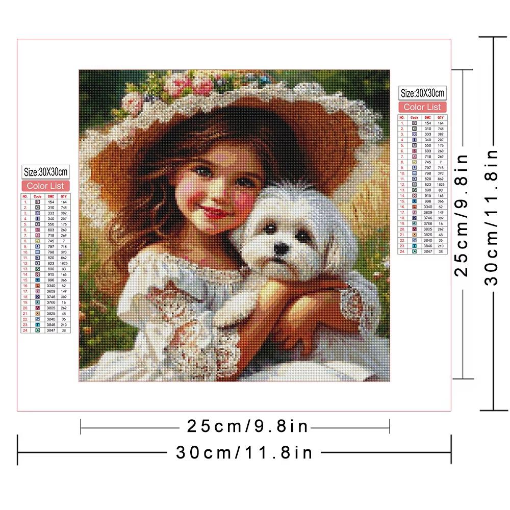 Diamond Art Painting Kits Girl Horse Portrait Cross Stitch Needlework Diamond Embroidery Kits Figure Wall Decor