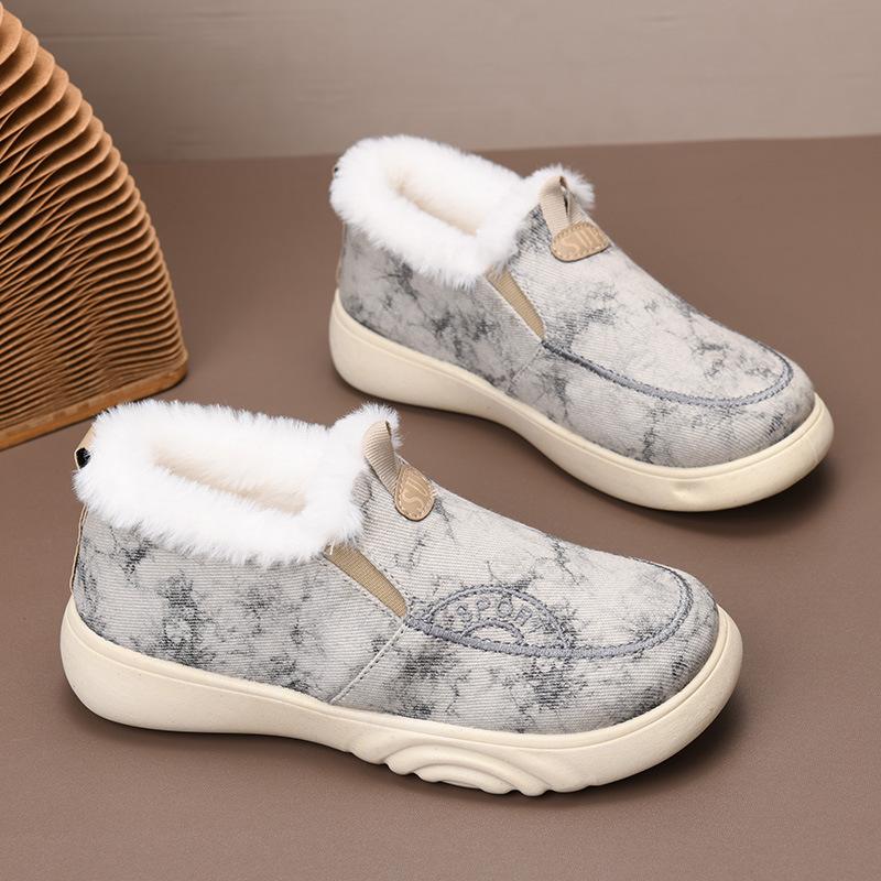 

Хлопковая обувь женская новая зимняя бархатная износостойкая обувь-бини теплая повседневная рабочая обувь носить мать хлопковые сапоги 36