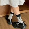Polka Dot Cute Bow Women Socks Sweet Girl Jk Lolita Kawaii Socks Korean Style Harajuku Retro Streetwear Cotton Middle Tube Socks