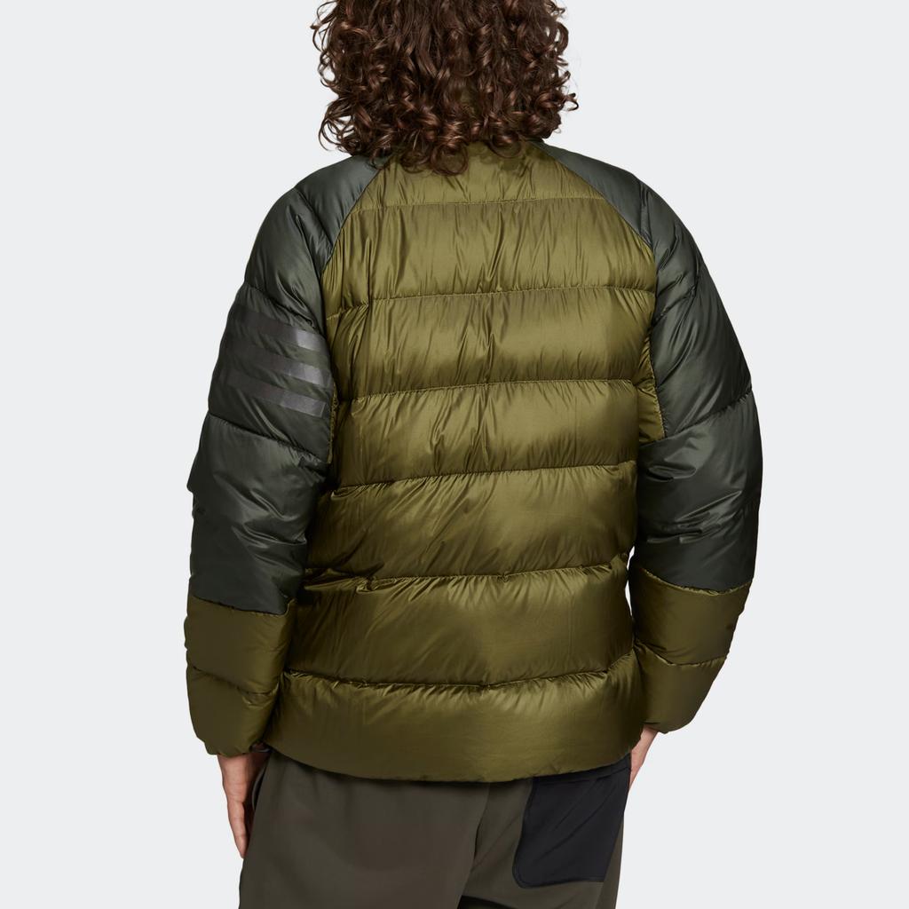 Adidas Down Jacket Men's Dark Olive Green/Deep Earthy Brown GQ3690
