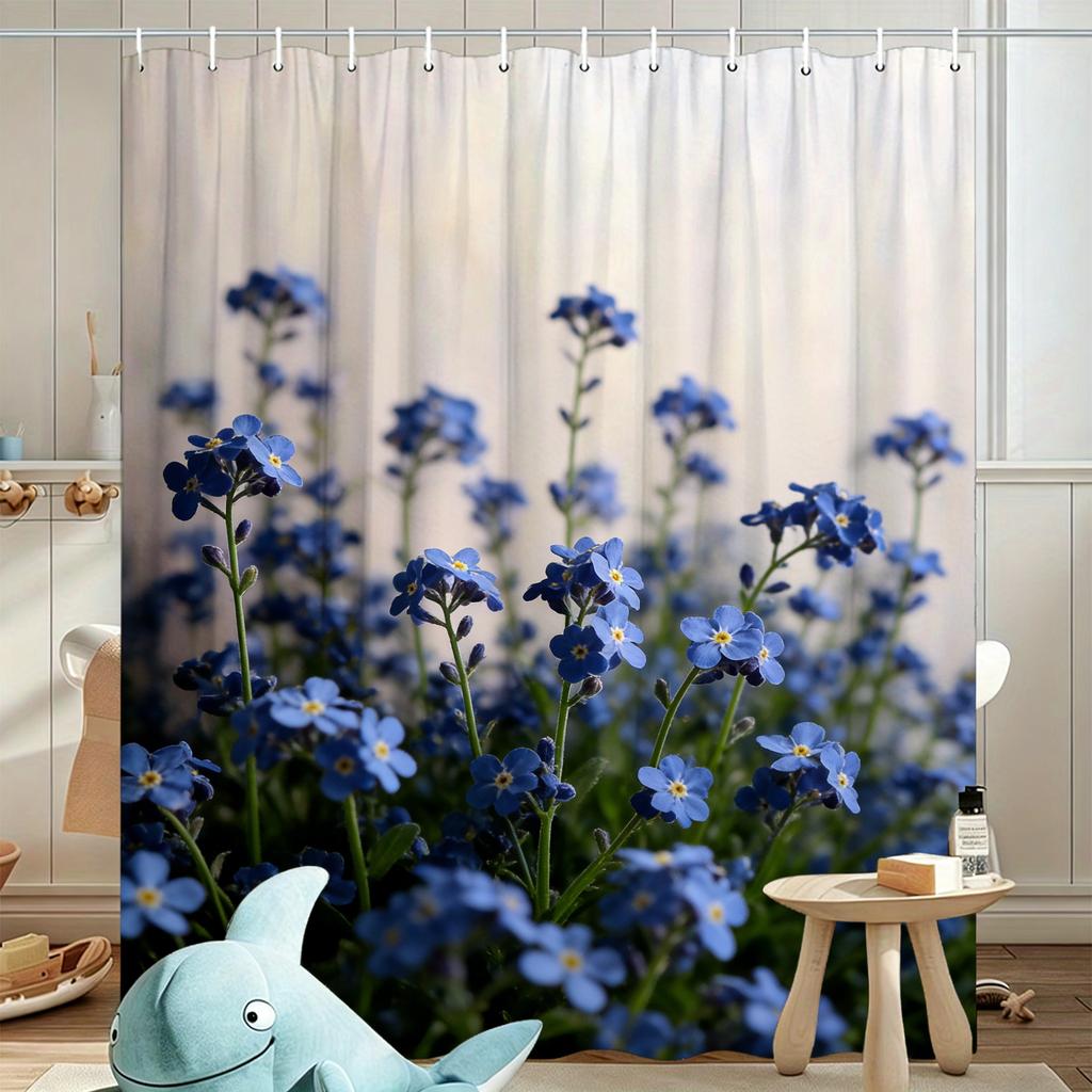 Vibrant Sunflower Field Waterproof Shower Curtain for Bright Bathroom Decor