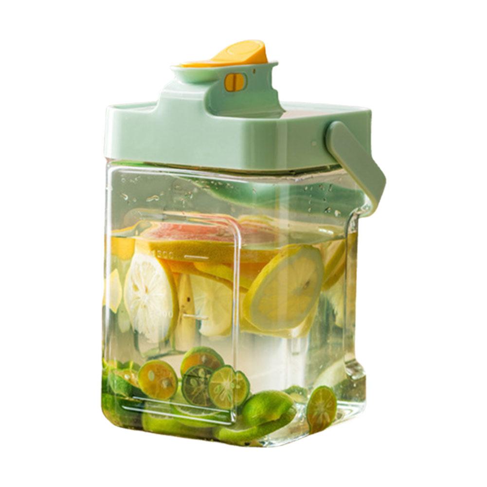 2.3L Portable Plastic Drink Dispenser with Spigot Refrigerator Cold Water Pitcher Beverage Dispenser for Party Picnic