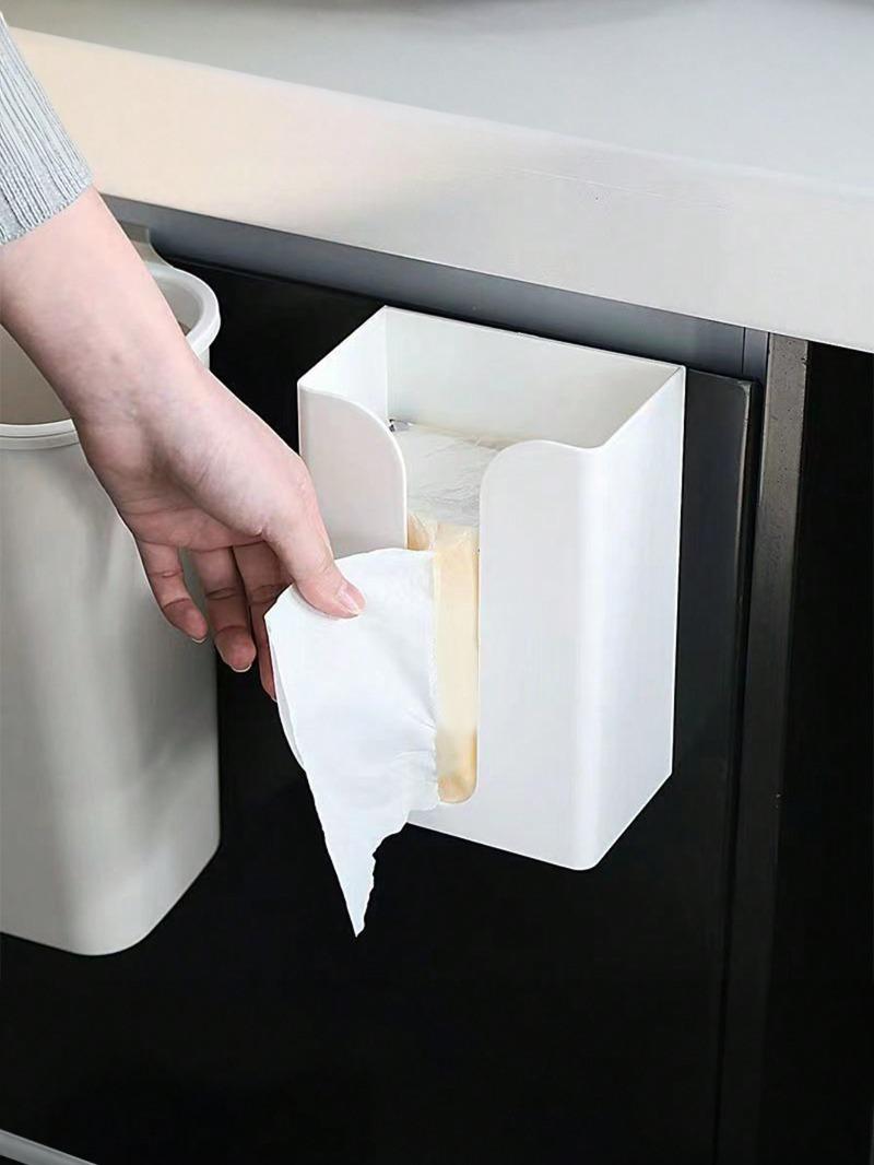

1 шт. коробка для салфеток для ванной без перфорации и коробка для хранения полотенец для лица, многофункциональная настенная коробка для салфеток для кухни и ванной комнаты, гостиная