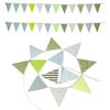 Bethany Home Triangle Flags, Set of 2, Cotton Garland, Approximately 9.5ft Long, Camping Flags, Banners, Outdoor Flags, Party Decorations, Birthdays,