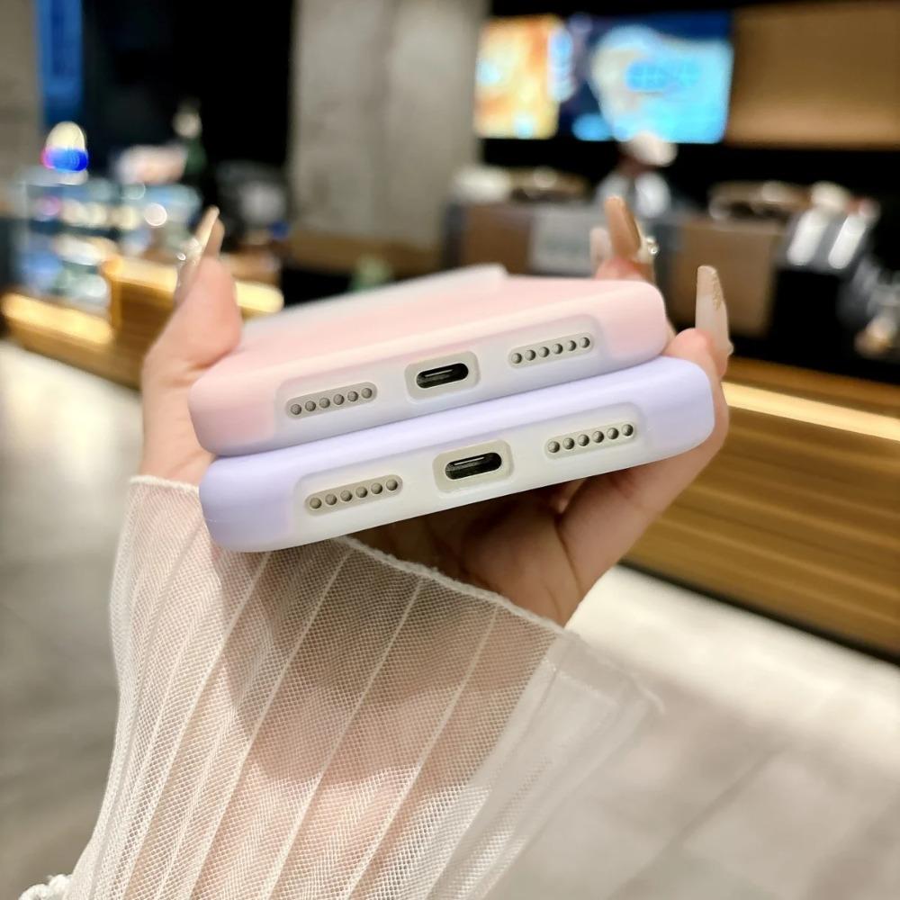 Trendy INS Macaron Jelly Wireless Charging PC+TPU Case For IPhone 17 Pro Max Air 16E 15 14 13 12 11 Plus Smooth-Touch Back Cover