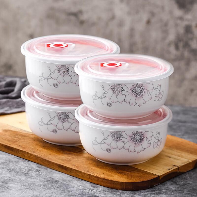 Microwave Ceramic Bowl Set with Lids