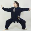 Yucheng Unisex Tai Chi Outfit - 2026 Spring/Summer/Autumn Martial Arts Attire with Auspicious Clouds Embroidery, Chinese Style.